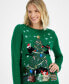 ფოტო #3 პროდუქტის Women's Sequinned Embroidered Holiday Sweater, Created for Macy's