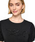 ფოტო #8 პროდუქტის Women's Tweed Karl Puff Sleeve Top