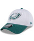 Фото #1 товара Men's White/Midnight Green Philadelphia Eagles 2024 NFL Training Camp 9FORTY Adjustable Hat