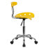 Фото #1 товара Vibrant Yellow And Chrome Swivel Task Chair With Tractor Seat