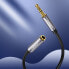 Przewód kabel przedłużacz do słuchawek AUX 3.5mm mini jack 1m srebrny