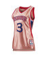 ფოტო #3 პროდუქტის Women's Allen Iverson Pink Philadelphia 76ers 75th Anniversary Rose Gold 1996 Swingman Jersey
