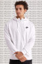 Фото #1 товара Full Zip Unisex Hoodie White Kapüşonlu Rahat Kalıp Sweatshirt Beyaz