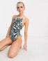 Фото #4 товара ASOS 4505 Petite swimsuit with back detail in mono animal print