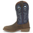 Фото #3 товара Justin Boots Stampede 12" Wide Square Toe Cowboy Mens Blue, Brown Casual Boots