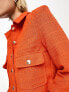 Фото #2 товара Only tweed button up jacket co-ord in orange