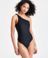 Фото #3 товара Women's One-Shoulder Thong Bodysuit, Created for Macy's