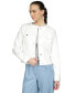 Фото #4 товара Women's Frayed Denim Boyfriend Jacket