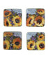Фото #1 товара Sunflower Bouquet Set of 4 Canape Plates, 6"