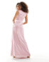 Anaya bridesmaid satin maxi dress with cut out detail in rose