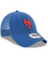 Фото #3 товара Men's Royal New York Mets Trucker 9Forty Adjustable Snapback Hat