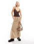 Фото #4 товара COLLUSION double layer mesh cami top in brown