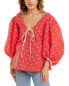 Фото #1 товара Rosie Assoulin Tie-Neck Top Women's Red S