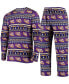 Men's Purple LSU Tigers Ugly Sweater Knit Long Sleeve Top and Pant Set