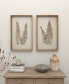 Фото #7 товара Wood Fern Leaf Framed Wall Art with White Backing Set of 2, 19" x 25"