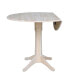 42" Round Dual Drop Leaf Pedestal Table