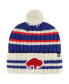 Men's Royal, Cream Buffalo Bills Legacy No Huddle Cuffed Knit Hat with Pom