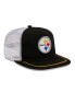 Фото #4 товара Men's Black, White Pittsburgh Steelers Original Classic Golfer Snapback Hat