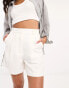 Abercrombie & Fitch soft tailored short in cream