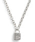 Фото #1 товара COACH faux Stone Signature Quilted Padlock Pendant Necklace