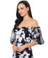 Фото #4 товара Women's Floral-Print Off-The-Shoulder Gown