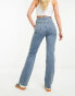 ASOS DESIGN comfort stretch straight leg jean in mid blue