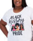 ფოტო #3 პროდუქტის Trendy Plus Size Black History Pride Barbie Graphic T-Shirt