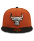 Фото #4 товара Men's Rust, Black Chicago Bulls Two-Tone 59FIFTY Fitted Hat