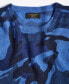 Men's Printed Camo Cashmere Sweater, Created for Macy's Navy Blue Combo, L - фото #5