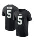 Men's Garrett Wilson Black New York Jets Name Number T-Shirt