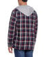 Фото #2 товара Men's Sherpa Lined Flannel Hooded Shirt Jacket