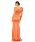 Фото #2 товара Women's Ieena Puff One Sleeve Cut Out Side Knot Gown