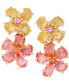 ფოტო #1 პროდუქტის Gold-Tone Paradise Flower Double Drop Earrings