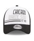 Фото #4 товара Men's White, Black Chicago White Sox Stacked A-Frame Trucker 9FORTY Adjustable Hat
