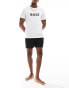 Boss beach t-shirt in white