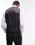 Topman slim tux suit waistcoat in black Черный, Chest 34 Regular - Chest 34 - фото #2