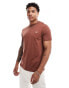 Fred Perry ringer t-shirt in clay brown