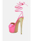 Фото #3 товара Women's Passion Fruit Dramatic Platform Lace-Up Heel Sandals