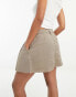 ASOS DESIGN pleated mini skirt in washed sand