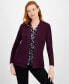 ფოტო #1 პროდუქტის Petite Malibu Open-Front Cardigan Sweater