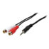 Фото #3 товара LogiLink 1x3.5mm - 2xRCA - 1.5m - 3.5mm - Male - 2 x RCA - Female - 1.5 m - Black