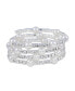 Station Imitation Pearl with Crystals Coil Wrap Bracelet