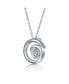 Фото #2 товара Sterling Silver White Gold Plated with 1ct Lab Created Moissanite Open Eternity Circle Swirl Pendant Necklace