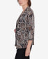 ფოტო #3 პროდუქტის Petite Classics Metallic Paisley Two in One Top