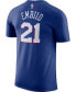 ფოტო #4 პროდუქტის Men's Joel Embiid Royal Philadelphia 76Ers Player Name & Number Performance T-shirt