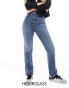 Фото #1 товара ASOS DESIGN Hourglass mid rise straight jean in mid blue