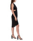 ფოტო #3 პროდუქტის Women's One-Shoulder Cutout Midi Dress