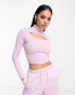 Фото #4 товара ellesse Gullia long sleeve top with cut out in purple