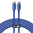 Фото #1 товара Kabel przewód do szybkiego ładowania i transferu danych USB-C USB-C 100W 2m niebieski