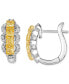 Couture® Sunny Yellow Diamond (1 ct. t.w.) & Vanilla Diamond (1/5 ct. t.w.) Hoop Earrings in 14k Gold & Platinum